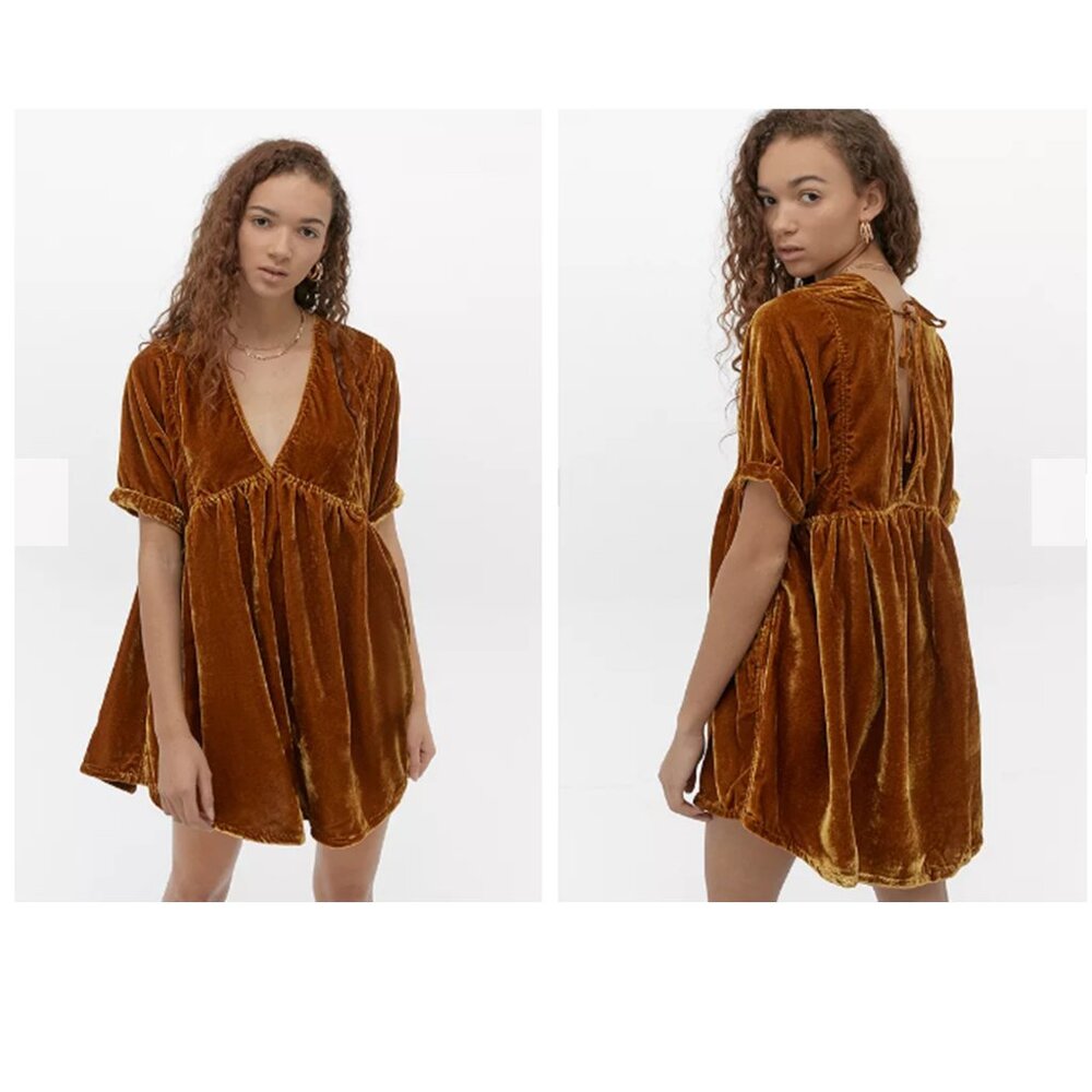 FREE PEOPLE Ivy Velvet Mini Dress